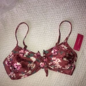 Floral bathing suit top